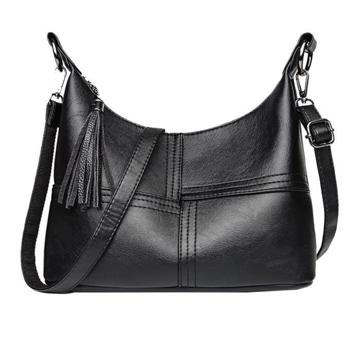 Sac à Main Bandoulière Femme En Cuir Beige - Marque Hamzar, Style Medium Avec Poches Intérieures