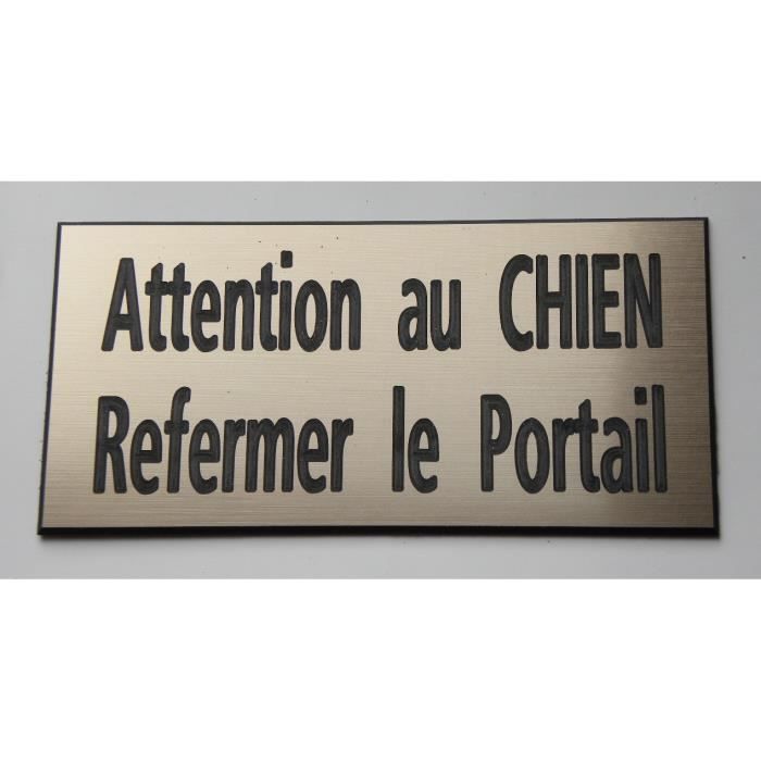 plaque gravée ATTENTION AU CHIEN épaisseur 1,6 mm 2 versions petit format plaque gravée ATTENTION AU CHIEN épaisseur 1,6 mm 2 versions petit format