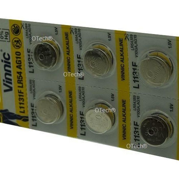 10x Vinnic Batterien L1131F / LR54 / AG10 – Ersatzbatterien Für Uhren, Spielzeug & Kleingeräte