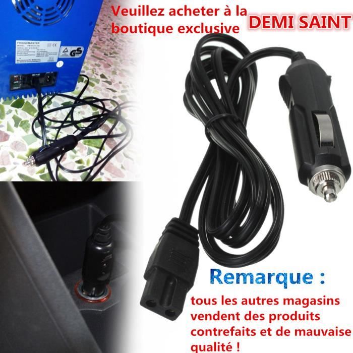 Boutique DEMI SAINT 2m DC 12V 2 Pin Plomb Câble Prise Voiture Cigarette Refroidisseur Mini Frigo Réfrigérateur 2 Broches