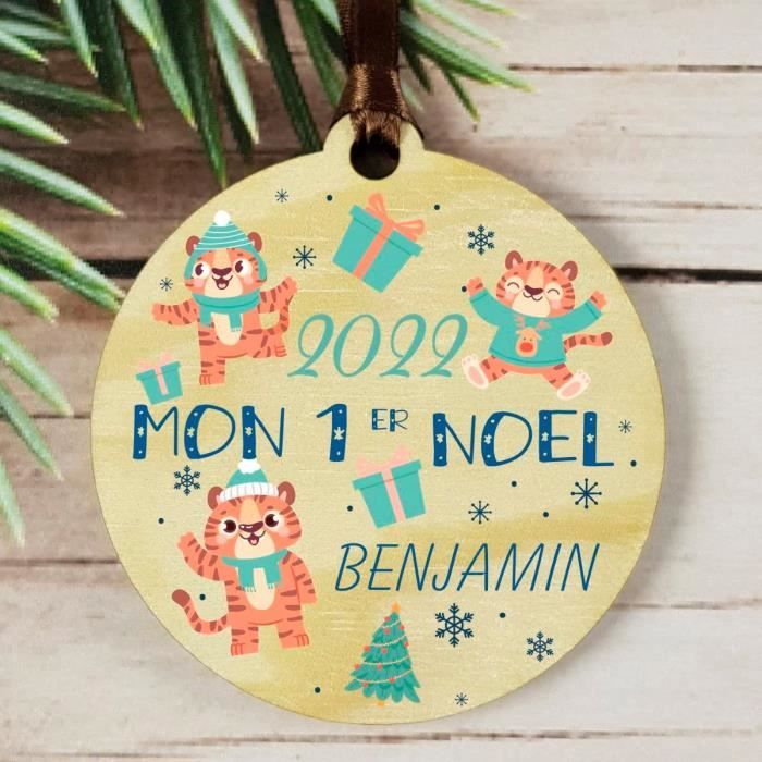 Décoration de Sapin mon 1er Noël - dessin chouette pour fille