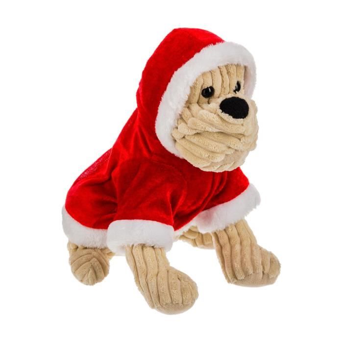 Feeric Christmas Déguisement de Noël pour Chien Manteau rouge à