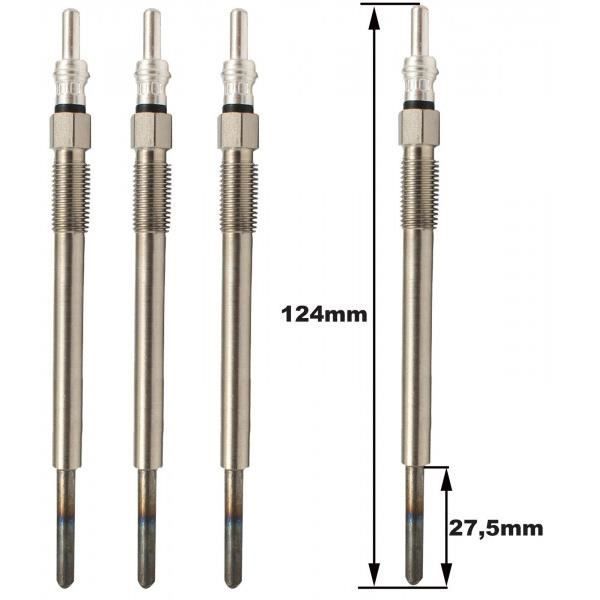 Lot de Quatre Bougies de Préchauffage Premium pour PEUGEOT 307 1.6 HDI 90 10-2001-03-2009