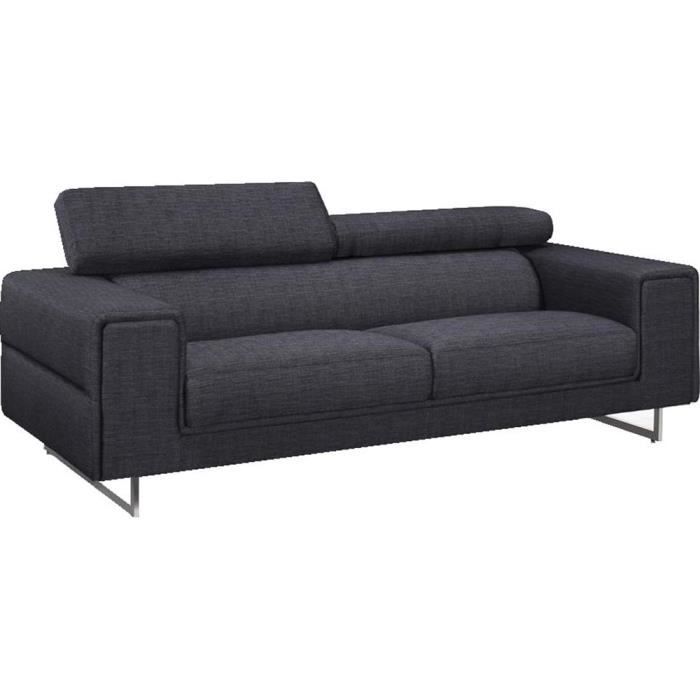 Canape Fixe 3 Places Switsofa Street Gris Chablis Achat Vente