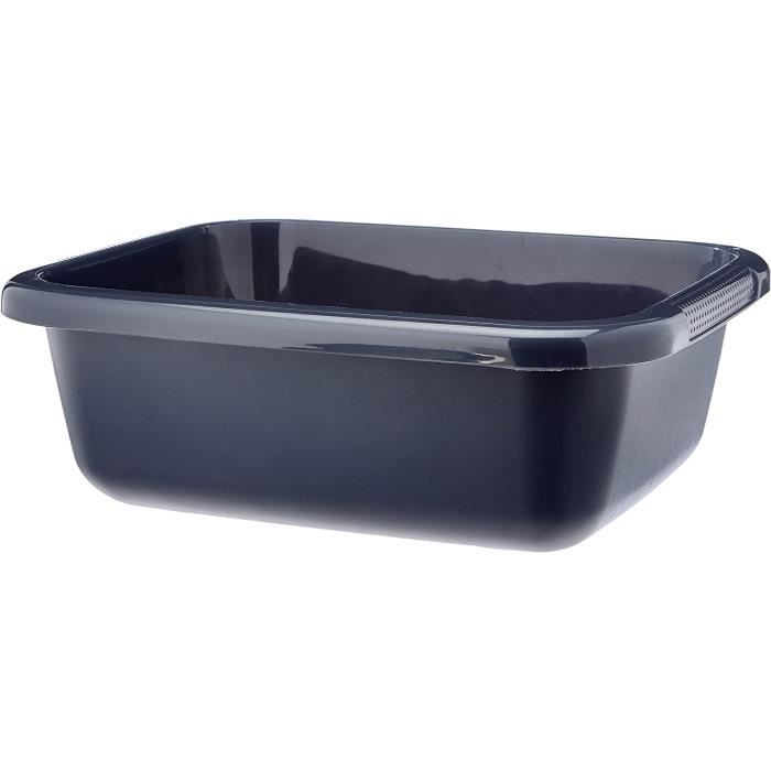 Bassine Cuvette Carrée 5.5L Coloris Gris Charbon