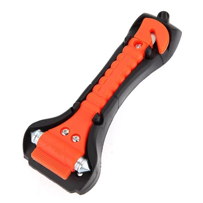 Marteau DUrgence Avec Coupe-Ceinture Brise-Vitre Marteau D/éVacuation Multifonctionnel Marteau De S/éCurit/é Outil D/éVacuation Sifflet Utilisation DUrgence Accessoires De Voiture Black,One Size