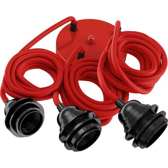 Kit 4 Câbles Suspension Acier Inoxydable 1.5mm X 1m - Pour Panneau LED, Cadre Photo, Plafonnier