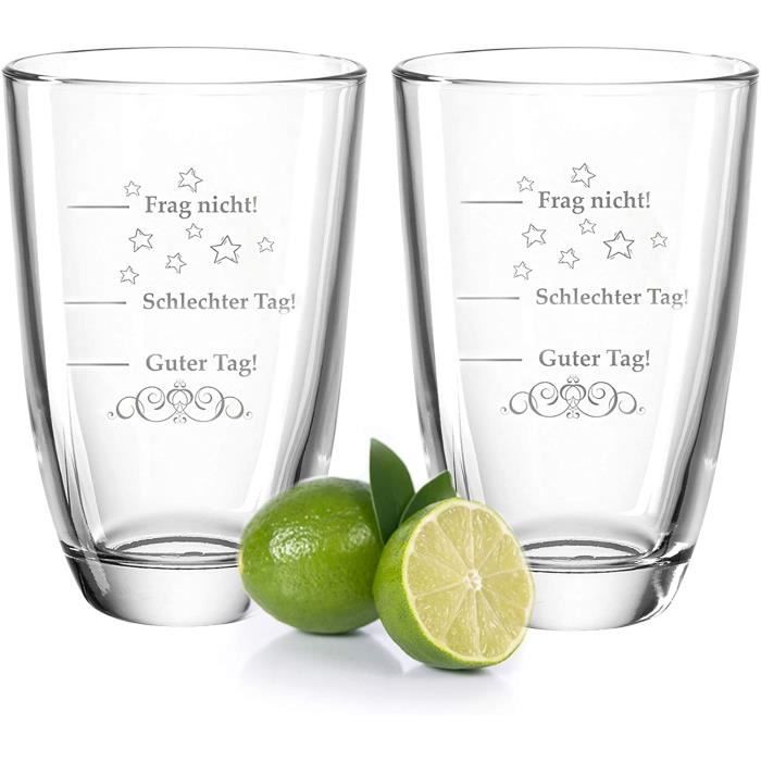 GRAVURZEILE Set Di 2 Bicchieri Da Gin Montana Con Incisione - 350ml - Idea Regalo
