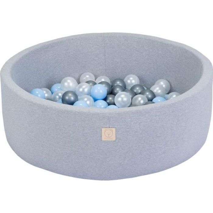 Piscine à balles pour bébé MISIOO Smart - 150 balles - 90 x 30 cm - Gris  clair/Bleu/Blanc/Argent - Cdiscount Jeux - Jouets