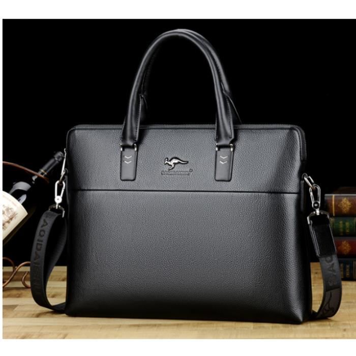 Sac dos main Sac Serviette PU Cuir Homme de Business de