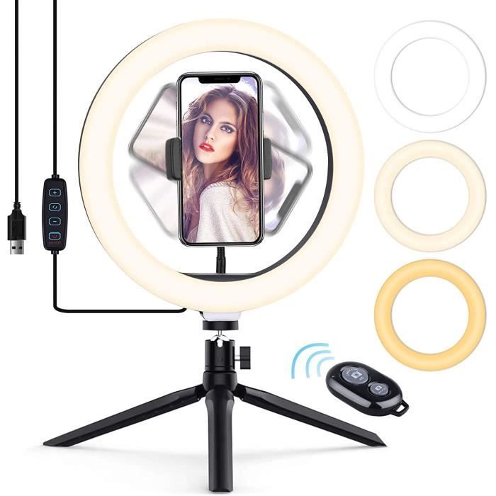 Led lumière anneau avec trépied, ring light avec pied pour smartphone,  tiktok, , selfie, maquillage - Cdiscount Téléphonie