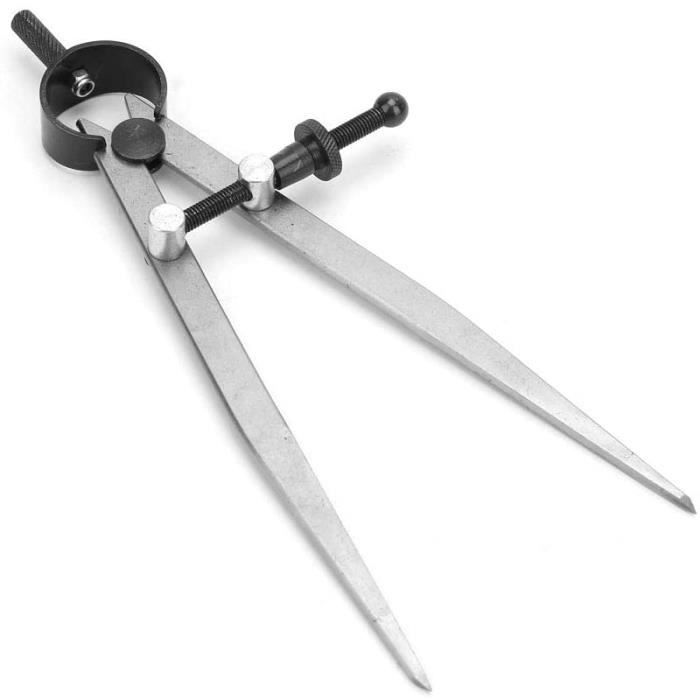 Compas à Étrier De Précision 250mm - Diviseur D'Aile Réglable Avec Verrou - Pour Travail Du Métal Et Cuir
