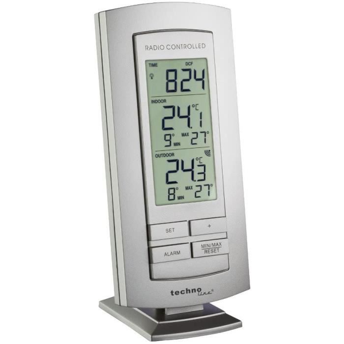Technoline WS 9632-IT Station Météo Avec Prévisions Weather-Tim - Argent Avec Batteries Incluses