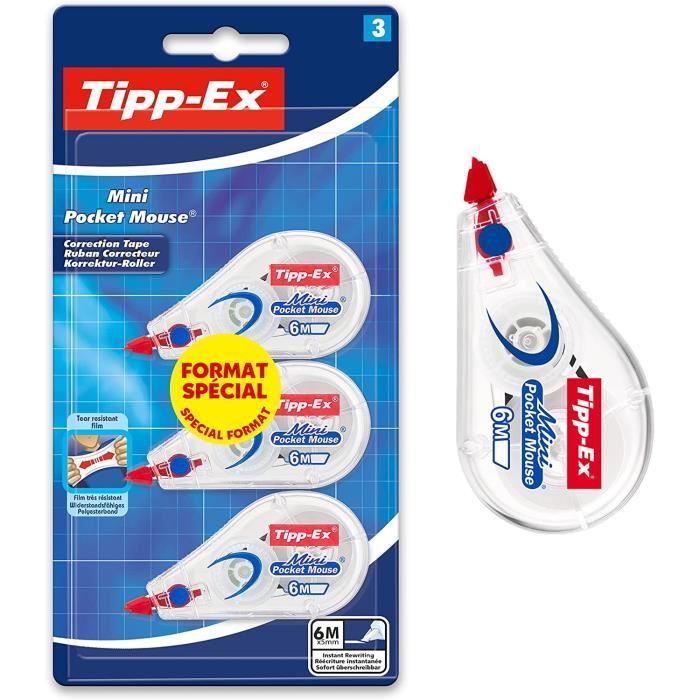 Lot De 12 Rouleaux Correcteurs Souris - 4 M X 5 Mm - Mini Bandes