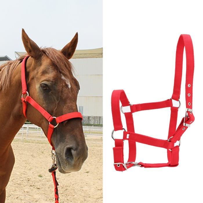 HURRISE Licou de cheval Couleur rouge d'accessoires d'équitation de licol  de contrôle de bride de cheval de sangle épaissie de - Cdiscount