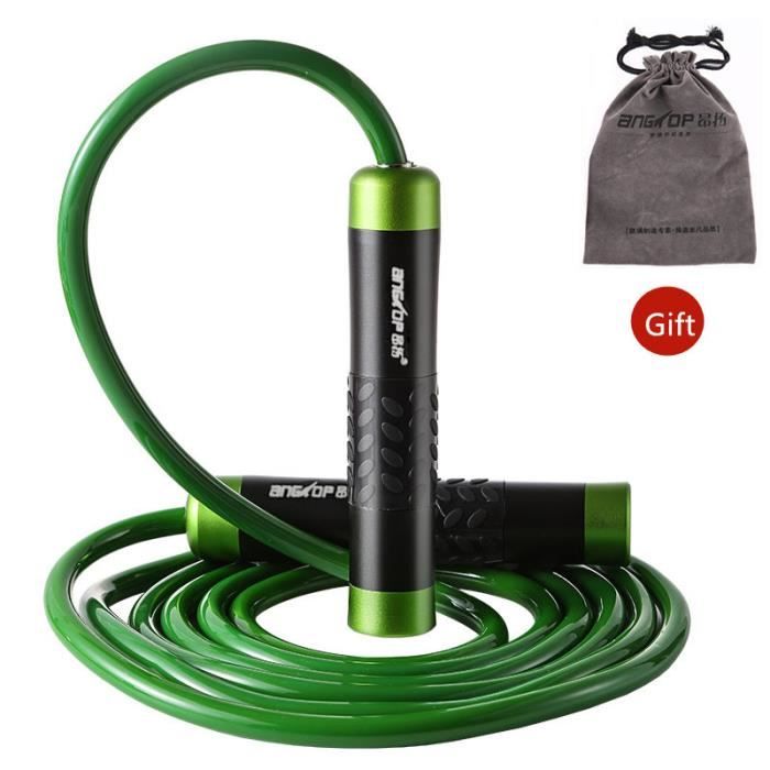 Corde à Sauter Fitness – Réglable – Acier – Poignées Métal – Pour Boxe, Gym