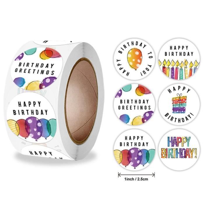 225 Autocollants Joyeux Anniversaire - 4 Feuilles Pour Scrapbooking, Livre D'Or, Déco Cadeau