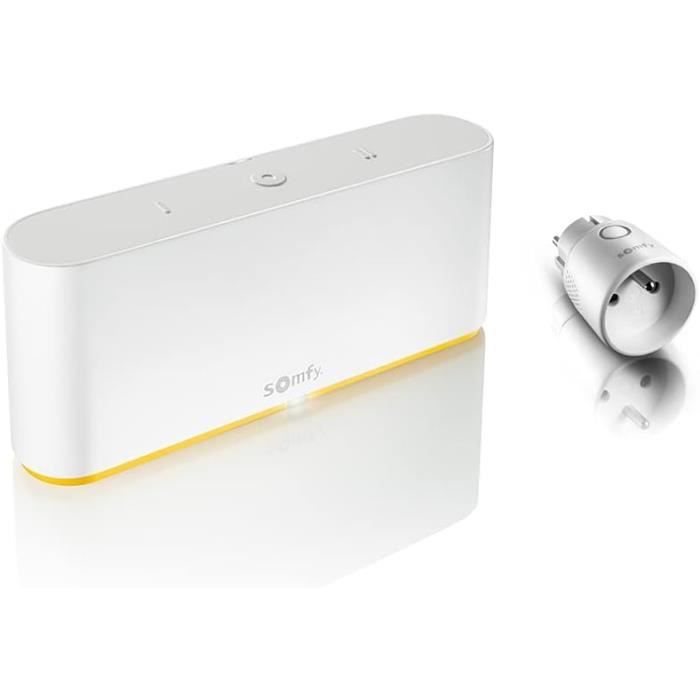 Prise Connectée ON/OFF Somfy Io-homecontrol Type E - Compatible Télécommande RTS Et App TaHoma, Contrôle à Distance