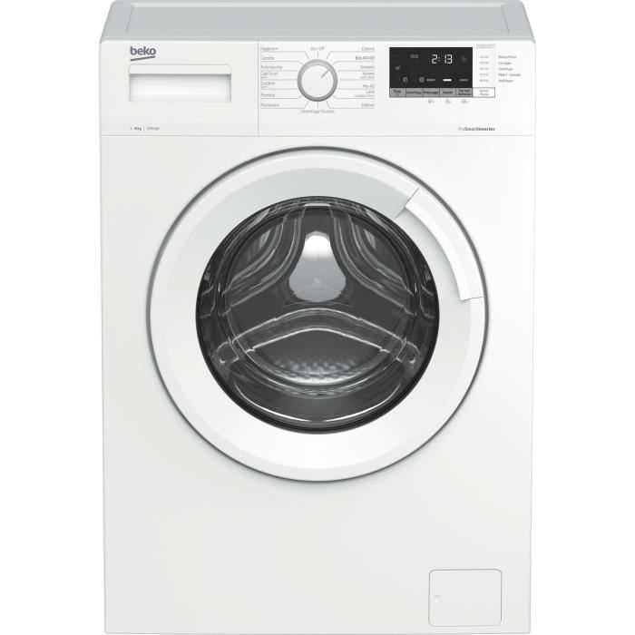 Lave-linge - BEKO - WUX81232WIT - 8 kg - A+++ - Chargement frontal