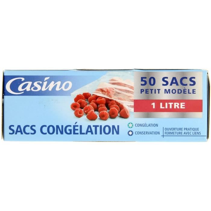 CASINO Sacs congélation - 1 L x50 - Cdiscount Au quotidien