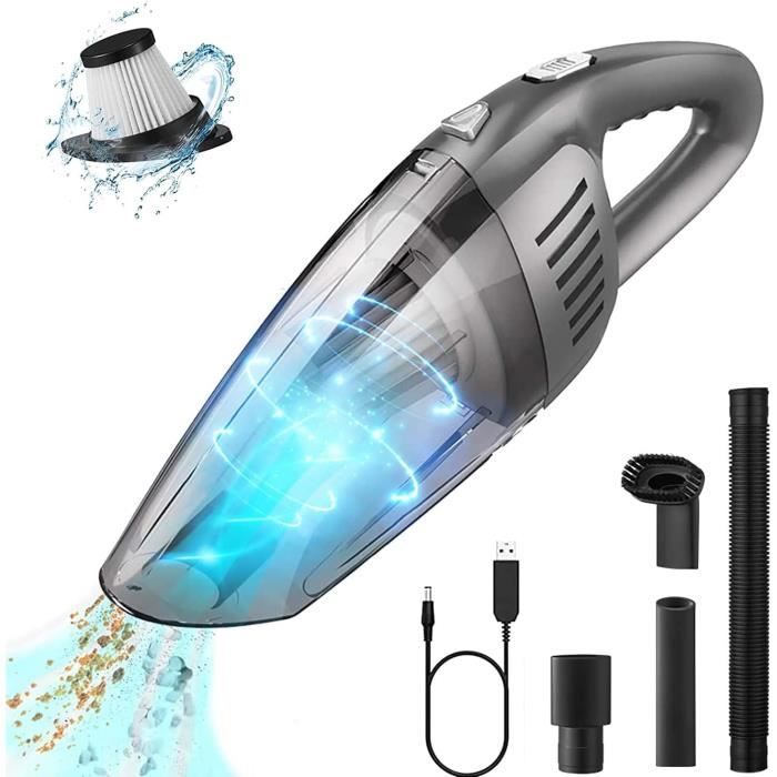 Aspirateur à Main Sans Fil 8000Pa, Mini Aspirateur 2 en 1 pour Voiture, Maison et Bureau - Orange | Leroy Merlin