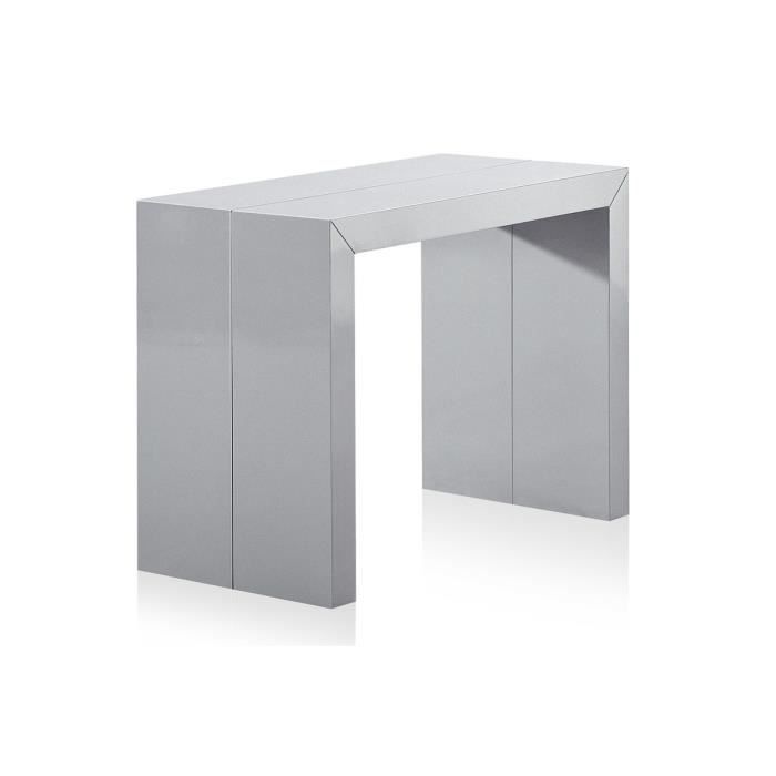 Table Console Extensible Pas Cher 250 Cm Argent Irise Nina Xl