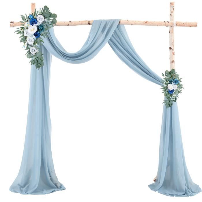 Rideau En Tulle Beige, 75 X 600 Cm Mariage Arche Tenture, Tissu Drapé