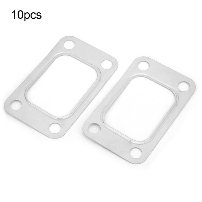 Kit 10 Pièces T34 T35 T38 GT35 10 Joints Turbo T3 Qiilu - Compatible T34 T35 T38 GT35 - Graphite Aluminium Haute Température Kit Bride T3