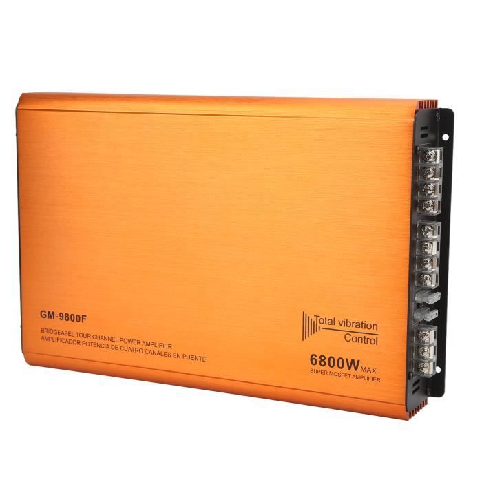 Amplificateur Voiture 4 Canaux 7800W – Puissant Classe AB 12V, Idéal Basses Profondes Camion Bateau Moto UTV