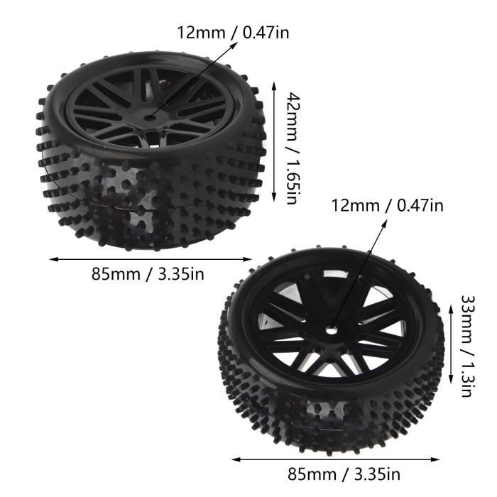 Jeu De Roues Tout Terrain CNC 2ème Génération Pour HPI Baja 5B 1/5 - Neuf