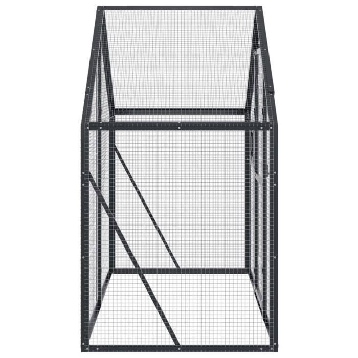 Volière - ESTINK - 179x100x185 cm - Aluminium - Grille métallique - Extérieur
