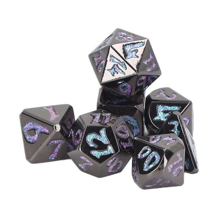 Cube Roulette à Dés En Métal 7-en-1 Spinner Gyroscopique Avec Boussole Dragon - Parfait Pour Jeux De Rôle Et Cadeau