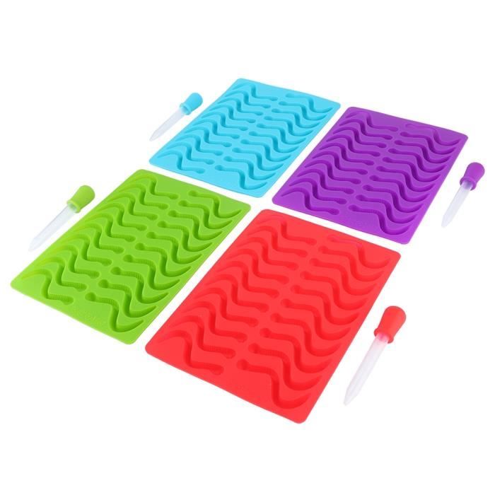 Lot De 4 Moules En Silicone Anti-adhésifs Pour Chocolat Et Barres