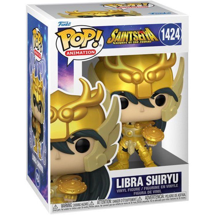 Figurine Pop! Saint Seiya Gold Libra Shiryu 9 cm - FUNKO - Mixte - Adulte - Intérieur
