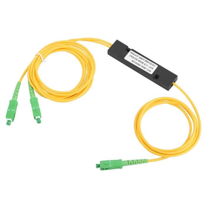 Câble Fibre Optique SC/APC Vers SC/APC 5M – Monomode Simplex 9/125 µm OS1/OS2, Raccordement FTTH Haut Débit Faible Perte
