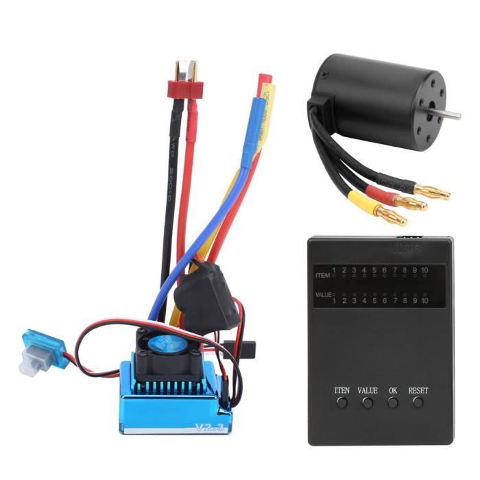 Carte De Programmation ESC Brushless Pour Voiture RC 1/10 - Compatible HOBBYFANS, OCDAY, GOOLRC - Réglage Freinage, Puissance, Coupure Batterie