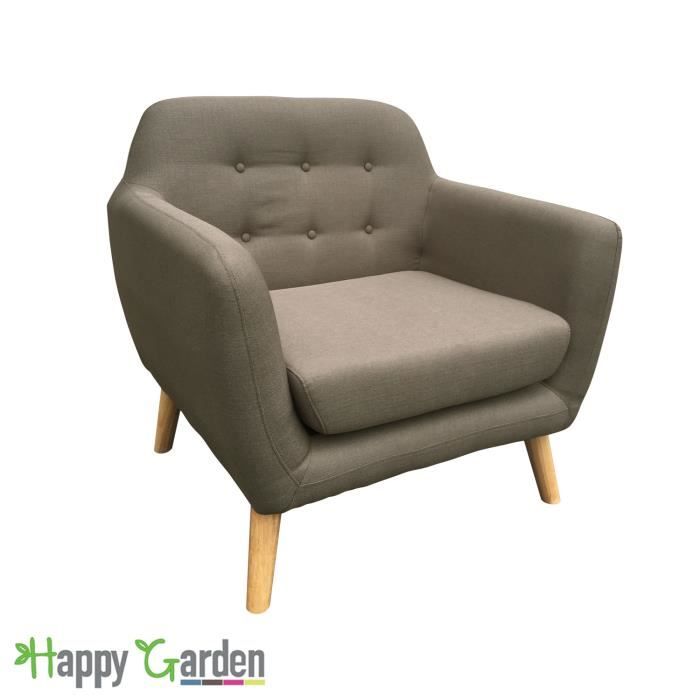 Happy Garden Canap/é Droit Marius 2 Places Taupe