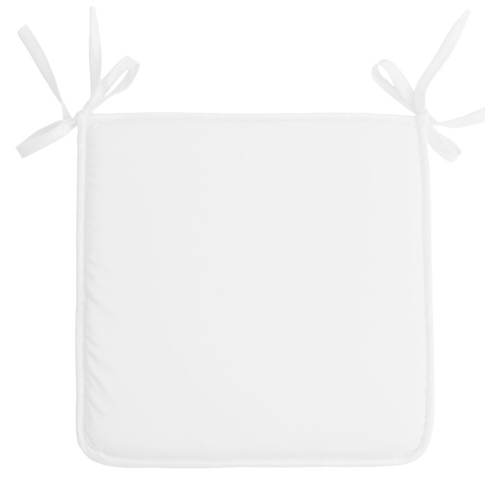LOVELY CASA Galette de chaise unie aux multiples couleurs Blanc 38x38 cm 