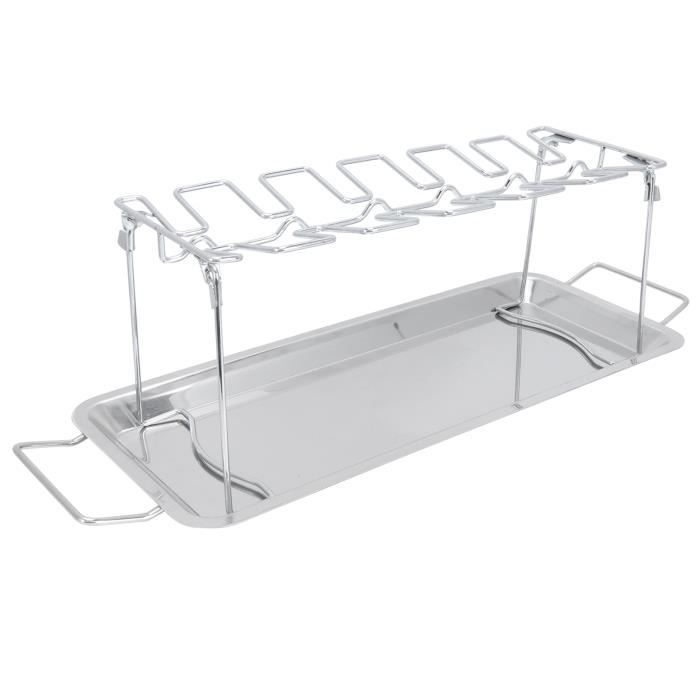Plat à Dinde En Acier Inoxydable ZONADAH - 35,5x25 Cm, Avec Pointes Antidérapantes, Pour Rôtir Et Découper Viandes