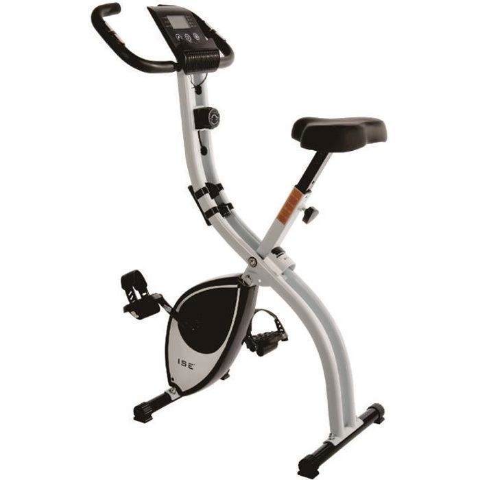 ISE Velo d appartement Pliable Velo statique x Bike Pliant 3 kg de roue d inertie 8 Niveaux de Resistance Ecran LCD SY 810L Cdiscount Sport