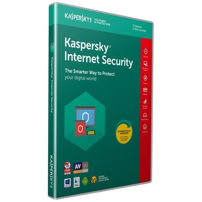 Kaspersky Internet Security 2020 3 Postes 1 An Prix Pas Cher Cdiscount