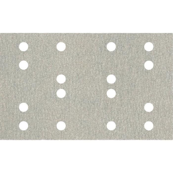 Feuilles de ponçage 80 x 133 mm P 80 16 trous avec fixation auto agrippante SRA Metabo 635199000