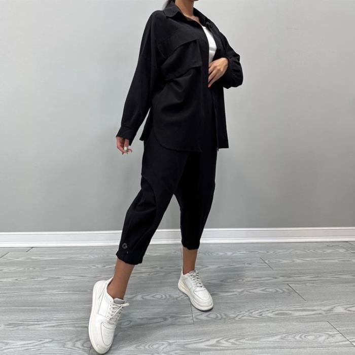 Ensemble Décontracté Femme 2 Pièces Manches Longues - Sweat-shirt Et Jogging - STYLISH DOLL