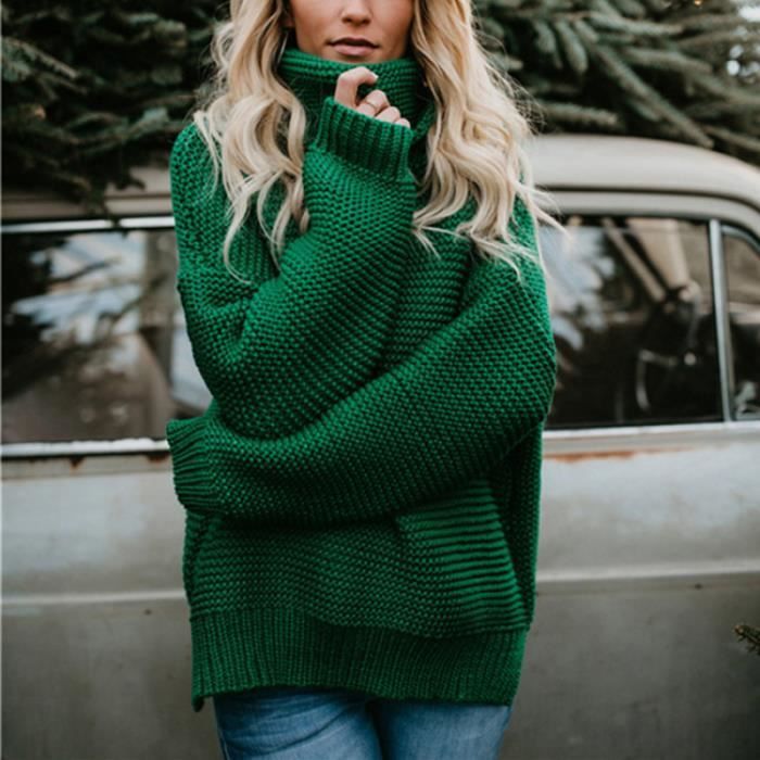 Pull col roulé femme manche longue online