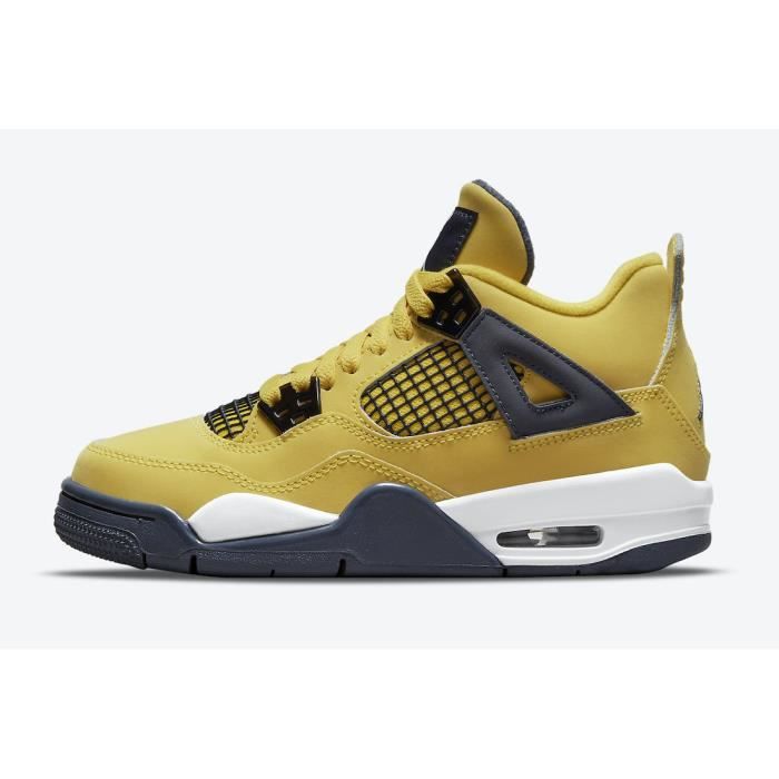 Jordan 4 noir et jaune hot sale