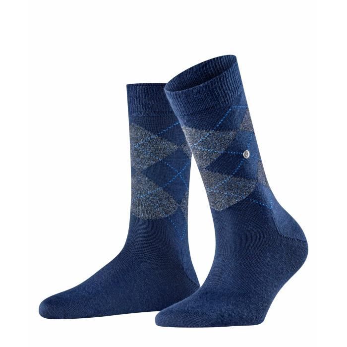 Chaussettes femme Burlington Lurex Marylebone bleu fonce gris 36 41 Bleu fonce gris Cdiscount Pret a Porter