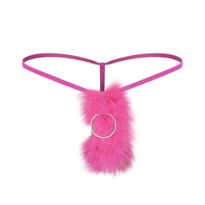 String Tanga pour hommes Sretch G T back Micro Thong Slip Rose