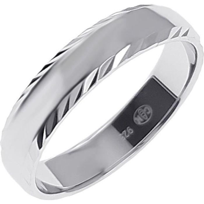 Alliance homme 5mm en Argent 925 rhodie Argente Achat Vente alliance solitaire Alliance homme 5mm en Argent 925 rhodie Homme Adulte Argent Neuf
