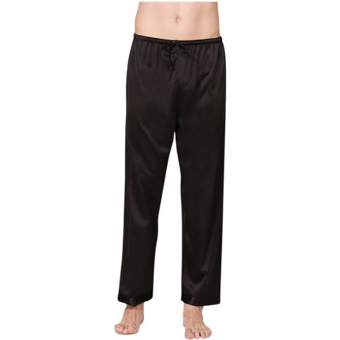 Pyjama homme sale satin noir