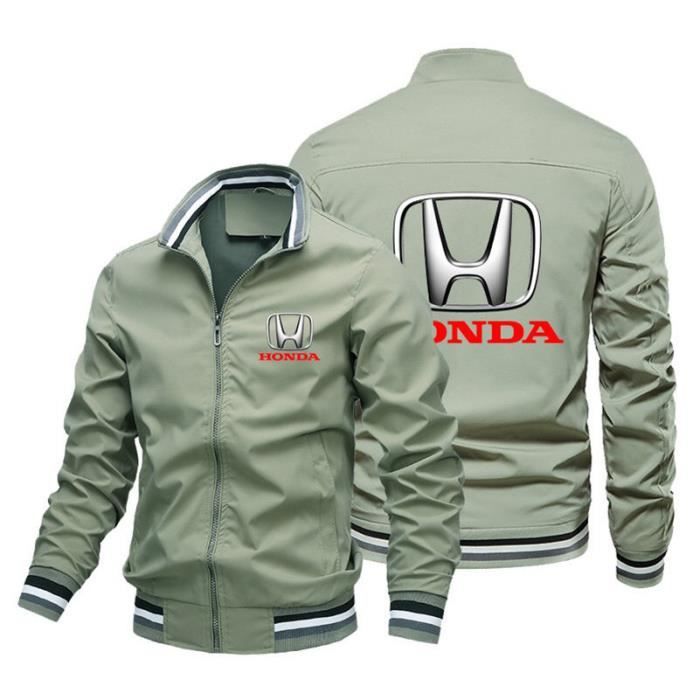 Blouson Homme HONDA imprimé Mode Regular Fit Col montant Veste Zippée